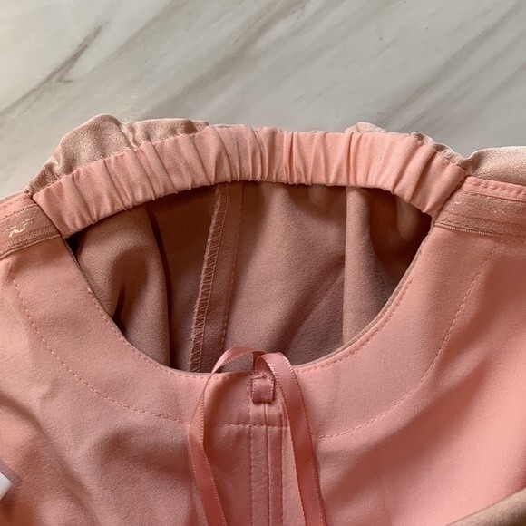 NWOT LA FEMME | Ruffle Off the Shoulder Pink Fit & Flare Mini Dress 2 - Picture 12 of 13